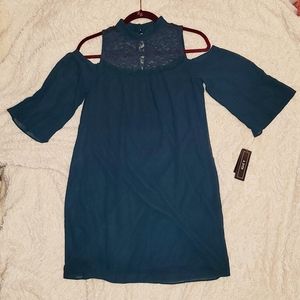 NWT A.BYER Dark Teal Dress, S